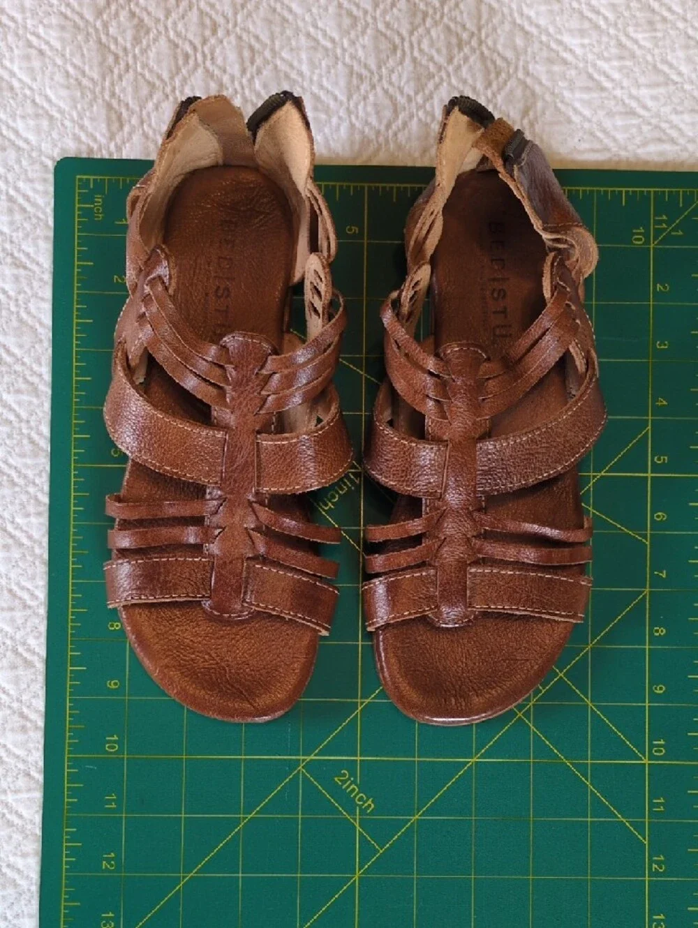 BED|STU Cara Brown Leather Strappy Gladiator Sandals Size 7.5 - Picture 6 of 12